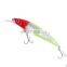 hot sale 113mm 14g 5 colors submerged new plastic sharpened Treble Hooks minow hard Fishing Lure artificial lure