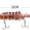 Factory price UV color printing Multi section fish  plastic hard fishing lure 8 Jointed Saltwater Swimbait fishing