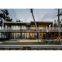 Veranda banister stainless steel frameless u channel glass led light balustrade