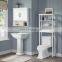 Bathroom Wall Cabinet Double Door Storage Cupboard Wooden White