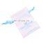 Wholesale drawstring gift silk satin pouch hair extension packaging black satin bag with customized logo