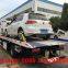 Customized dongfeng brand 4*2 LHD 4T flatbed wrecker towing truck