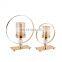 Cheap Metal Brass And Thick Glass Candle Holder