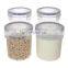 Portable BPA Free Meal Prep Plastic Round Cylinder Airtight Storage Containers Jar with Snap Lock Lids
