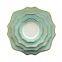 Gold Rimmed European Style High Grade Aqua Green Colored Porcelain Ceramic Charger Plate Dinner Set Tableware