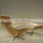 Luxury living room furniture ottoman genuine leather lounge