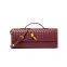 Trendy Messenger Bag With Single Strap – Solid Color Vintage Leather for Shopping And Travel