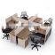 4 seat workstation with aluminium frame for call center