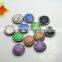 LFD-0075B Wholesale Round Shape Mixed Color Snakeskin Beads,with Crystal Rhinestone Paved Druzy Connector Beads,Jewelry Findings