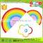 Baby Toddler 7 Piece Painted Wooden Rainbow Builder Blocks Educational Block Toy                        
                                                Quality Choice