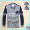 American Design Turn-down Collar Men Check Shirt
