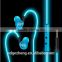 Factory price el wire earphones luminescent with beat of rhythm led earphones with CE approval