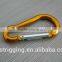 aluminum yellow snap hook carbine type