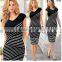 2015 new fashion cheap black white sexy lady Bandage dress