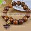 Natural Beads Hand Carved Buddha Prayer Men Wooden Bracelet