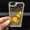 Transparent Back Cover Glitter Floating Liquid Swiming Rubber Bath Duck Pattern Cell Phone Cases for Iphone and for Samsung