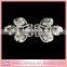 Latest Elegant big rhinestone flower metal shank button brooch for silk invitation wholesale
