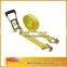 High quality polyester material 2" Truck tie down/2" 50mm ratchet tie down with double J 8M/10M factory price