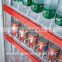 3 door beverage cooler/double layer tempered glass drink display cooler/supermarket display cooler