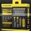 in stock Original Nitecore chargers D4/D2/I4/I2 18650 universal battery charger battery car charger