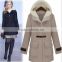 2014 winter fashion women's large size thick wool cotton-padded jacket
