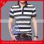 custom cotton striped short sleeve mens polo shirt