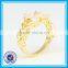 Cheap price fancy crystal gold rings 18k fake diamond ring