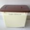 H509 Wholesale high quality plastic pet food storage containers with wheels
