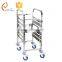 Tall Duo GN Pan Stainless Steel Tray Trolley