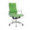 Comfortable Durable Padless Middle Back Leather Meeting Chair