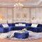 Living Room Classical French Furniture Fabric Button Tufted Corner Sofa AL043