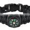 black plastic compass for paracord survival bracelet, outdoor camping tools compass