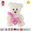 Plush stuffed plush soft valentines teddy bear with heart China Yangzhou manufacture customize wholesale