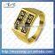 promotion gold brass alloy fashion championship custom 3D ring