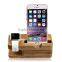 For Apple Watch Stand , Bamboo Wood Waterproof Charging Station Stand Cradle Holder for Iphone and Apple Watch OEM