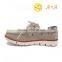 Lace up casual men leather shoes grey wholesale popular loafer