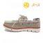 Lace up casual men leather shoes grey wholesale popular loafer