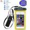Luckiplus Travel Sport Swimming Phone Bag Waterproof, Snowproof, Dirtproof Case Bag for Phone Yellow