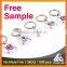 Free Sample_metal souvenir soccer baseball printed sports keychain
