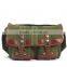 Stylish midium canvas leather field shoulder bag military explorer messenger field bag