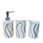 Home decor white and black ceramic bathroom accessories on sale
