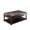 Storage ottoman brown leather ottoman pouf YO7013