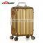 2016 Guangzhou Manufacturers Sunrise Golden Aluminum Vanity Trolley Case Multi-function luggage case