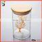 free sample! bamboo lid glass jar borosilicate fda