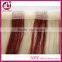 wholesale factory price hot sale tape ombre remy tape hair extension