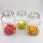 New Design Embossed Glass Canister Jar with Lid