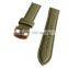 Custom Genuine Leather 28mm Canvas Watch Strap With PAD