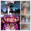 Colorful floral glass candle holders wholosale wedding table centerpiece led floral light