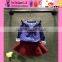 2015 Wholesale  Hot Autumn Dress New Arrived Boutique Shop Cheaper Kids Long Sleeve Cotton Dress