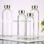 clear Heat-resistant sale of cheap glass bottles with stainless steel cap